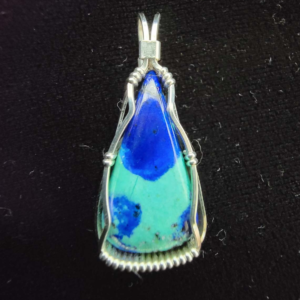 Azurite Pendant (Wire Wrapped) 