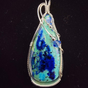 Azurite Pendant (Wire Wrapped)