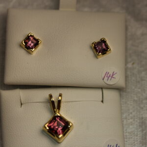 Spinel Pendant & Earring Set