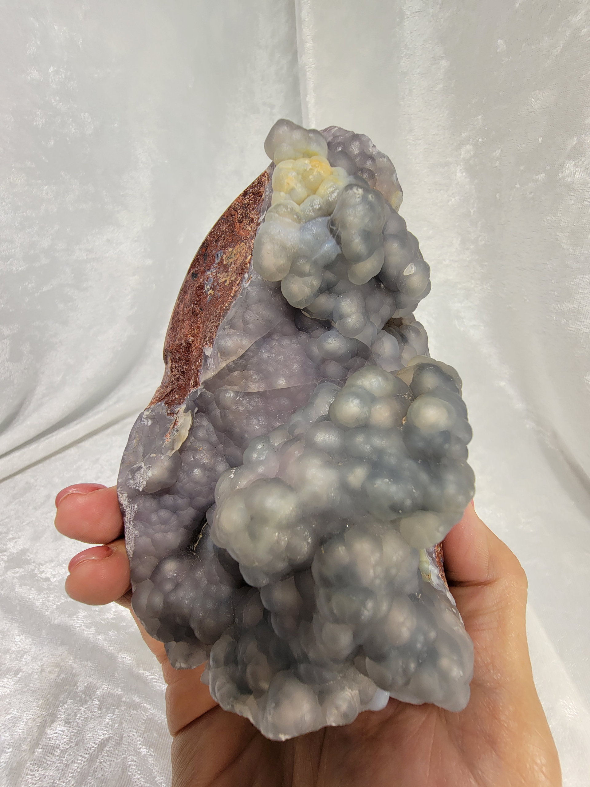 Chalcedony on Jasper Flame