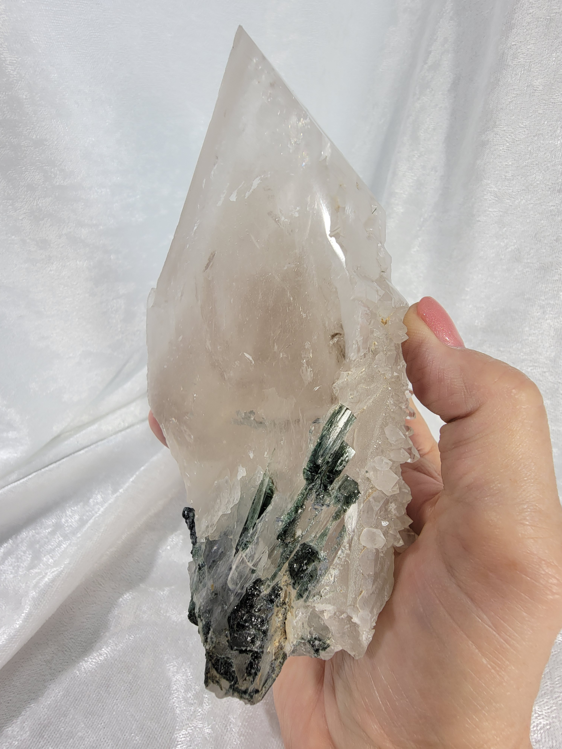 Quartz with Green Tourmaline & Phantom - Image 5
