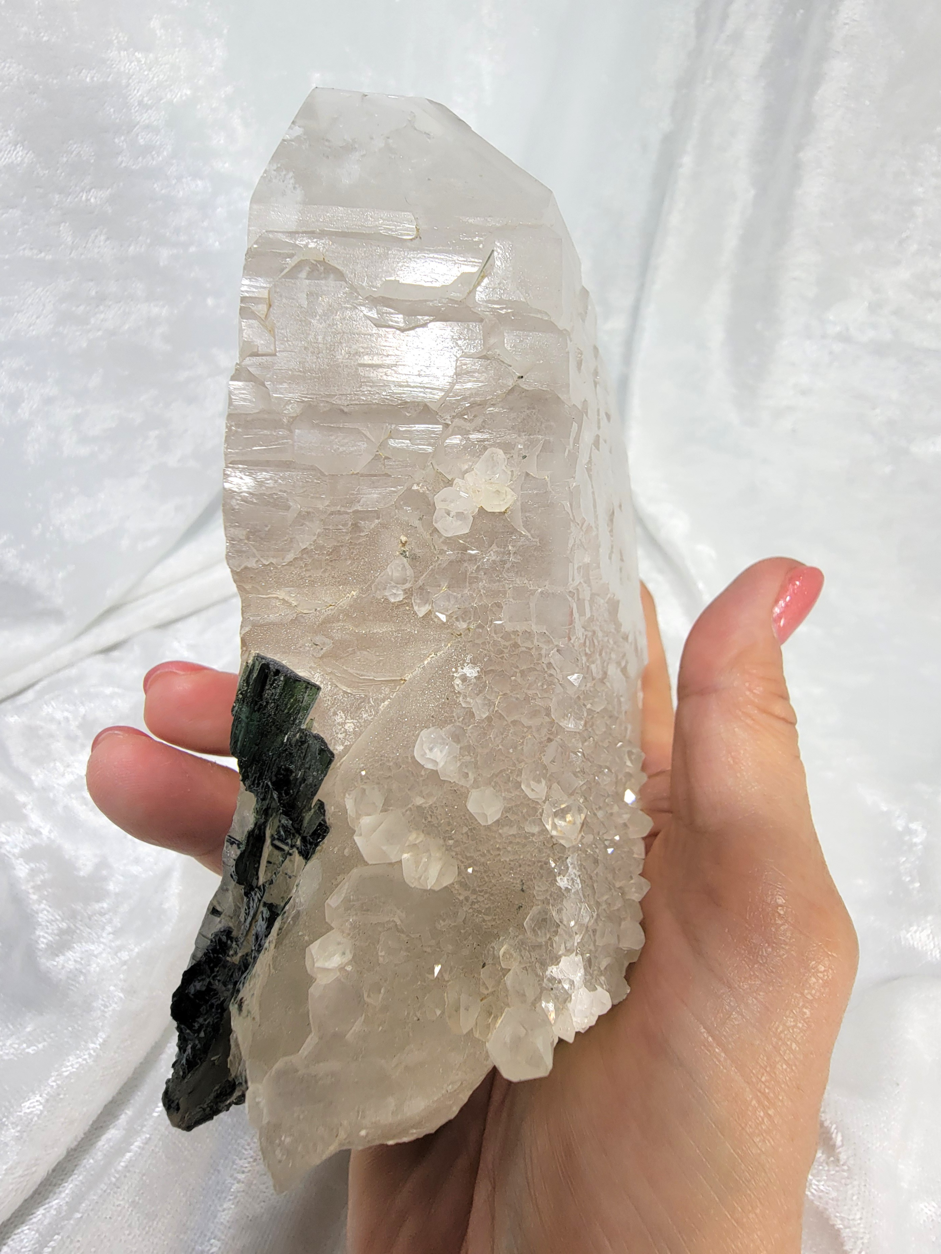 Quartz with Green Tourmaline & Phantom - Image 4