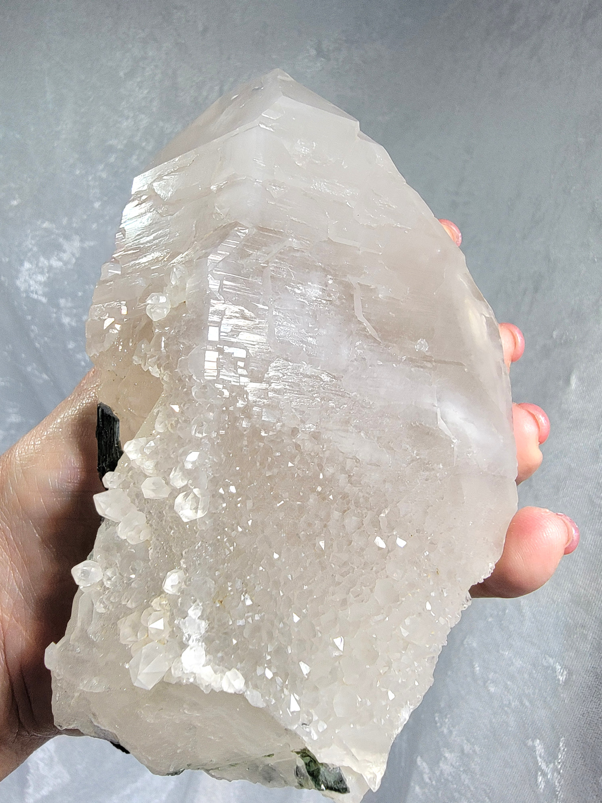 Quartz with Green Tourmaline & Phantom - Image 2