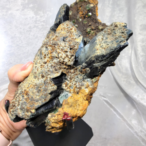 Vivianite with Ludlamite Crystals on Matrix