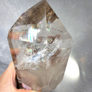 Smoky Quartz Tower with Rainbows