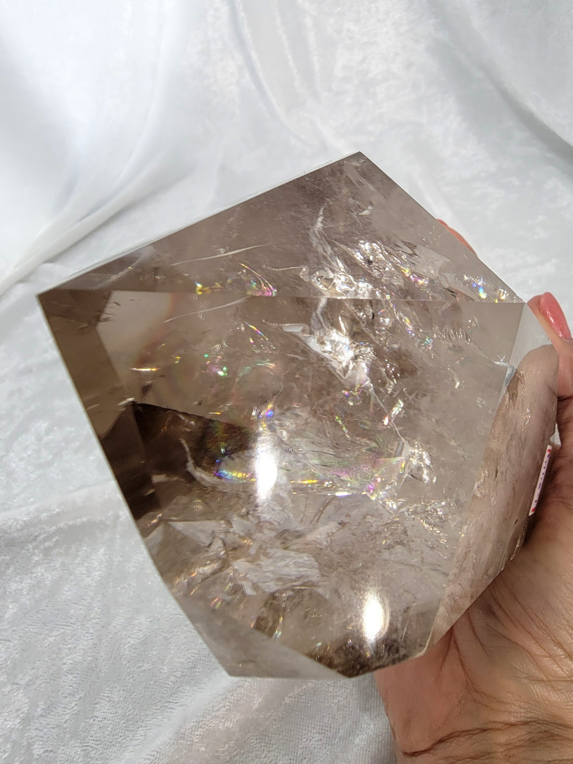 Smoky Quartz Tower with Rainbows - Image 5