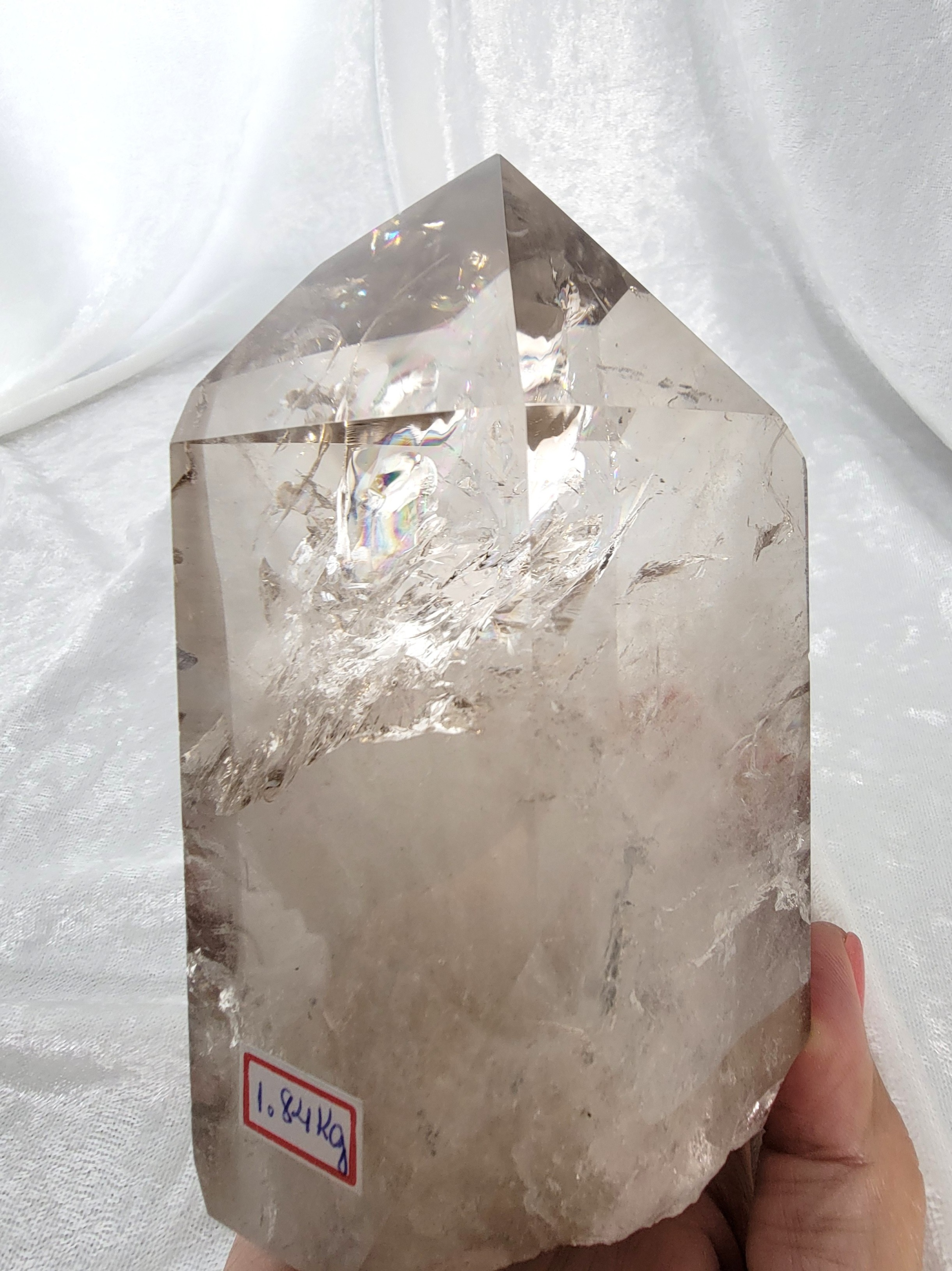 Smoky Quartz Tower with Rainbows - Image 4